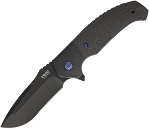 Cuchillo plegable Pena Knives Mini Diesel Framelock Carbon Fiber, black