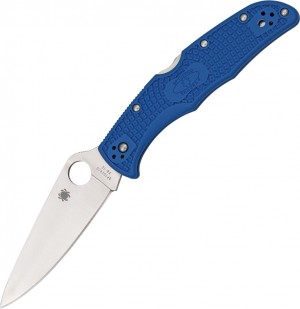Cuchillo plegable Spyderco Endura 4 folding knife FRN Flat Ground blue C10FPBL