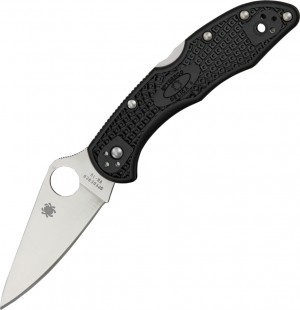 Taschenmesser Spyderco Delica 4 folding knife FRN Flat Ground, black C11FPBK