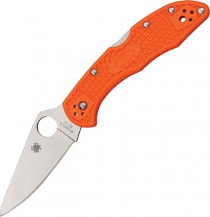 Taschenmesser Spyderco Delica 4 folding knife FRN Flat Ground, orange C11FPOR