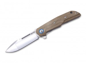 Cuchillo plegable MKM Knives Clap green canvas micarta MKLS01-GC
