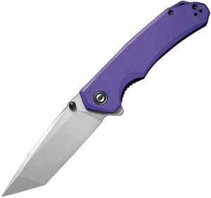 Cuchillo plegable CIVIVI Knives Brazen  D2 Stonewashed, Purple G10 Handles C2023A 