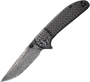Taschenmesser  CIVIVI Knives Badlands Vagabond Damascus Black Hand Rubbed Blade, Carbon Fiber C2019DS-1