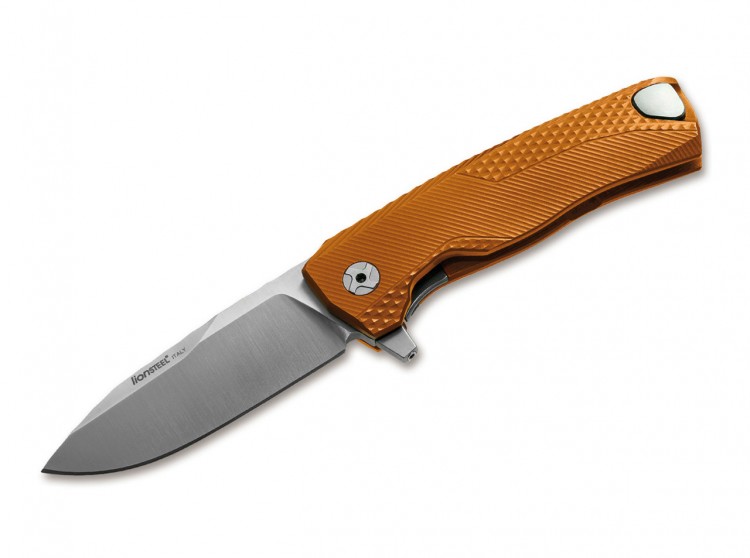 Cuchillo Cuchillo plegable Lionsteel ROK Aluminium folding knife orange ROKAOS