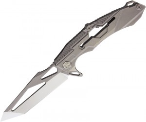 Cuchillo plegable Rike Knives M1 Framelock Stonewash grey