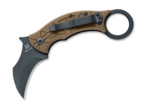 Cuchillo plegable Fox Knives Tribal K Titanium Bronze Black PVD