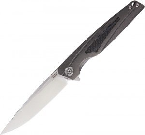 Cuchillo plegable Rike Knives Kwaiken Framelock M390, dark gray