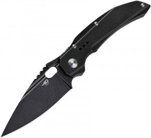 Cuchillo plegable Bestech Knives Exploit S35VN Black Stonewashed Drop Point Blade and Titanium